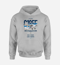 Thumbnail for Cessna A185F Skywagon design on light gray double-side hoodie, single-side print