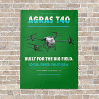 Thumbnail for DJI Agras T40 vertical canvas print - no frame - green background