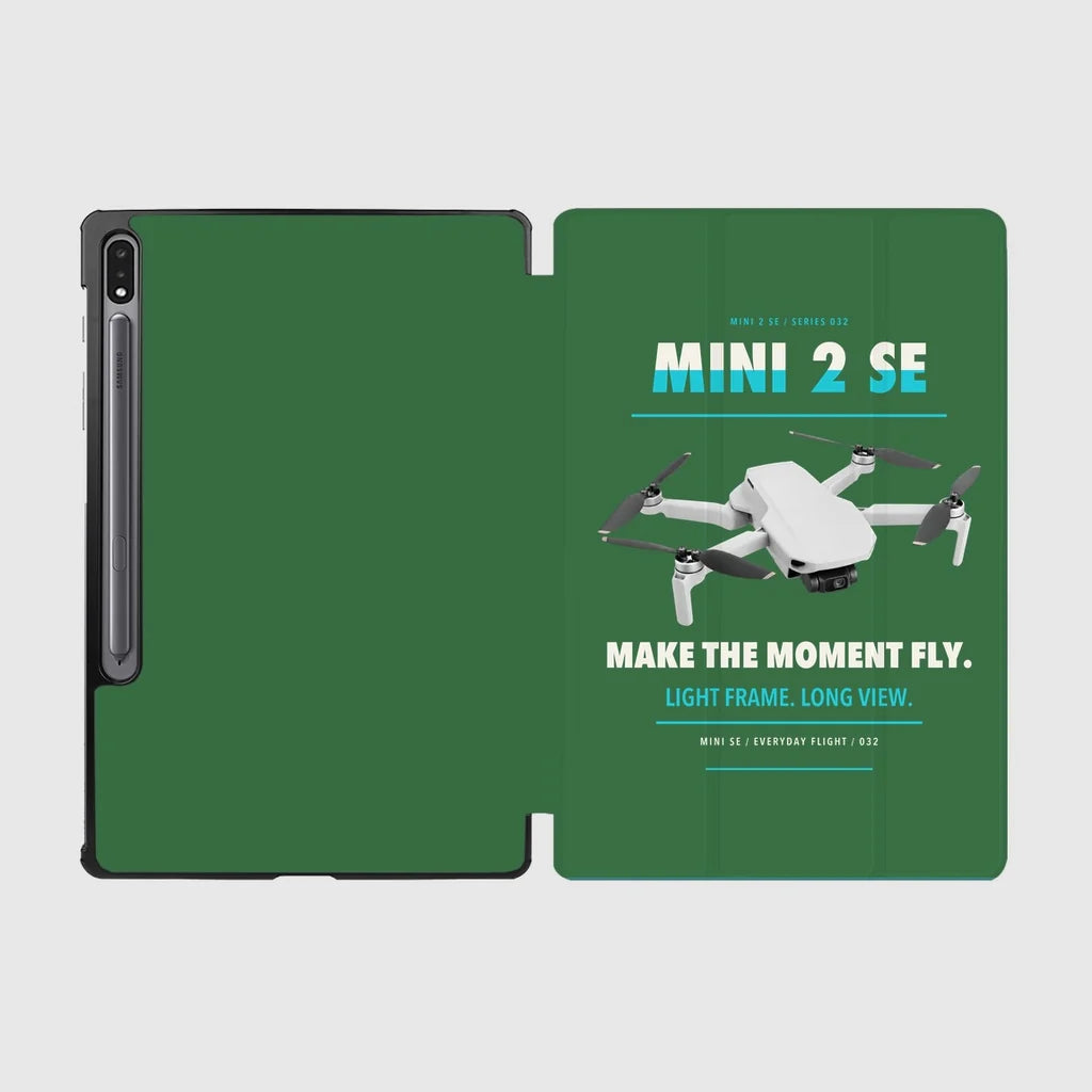 DJI Mini 2 SE design on green samsung tablet tablet case