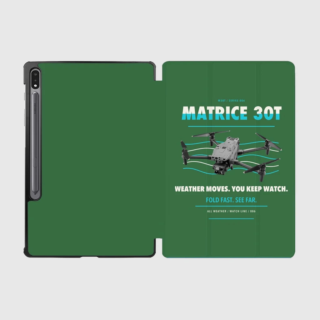 DJI Matrice 30T design on green samsung tablet tablet case