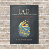 Thumbnail for Washington Dulles International Airport IAD - Canvas Framed - Gray