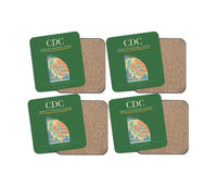 Thumbnail for Cedar City Regional Airport CDC Coaster 4-Pieces-Set - Green
