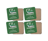 Thumbnail for Cessna Citation CJ1+ design on green 4 pieces set coaster