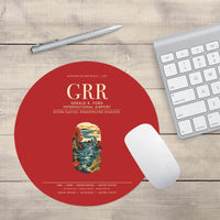 Thumbnail for Gerald R. Ford International Airport Grand Rapids (GRR) design on red round mouse pad