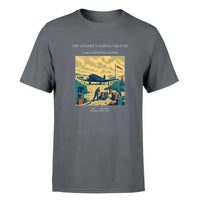Thumbnail for VINTAGE G4517 - The Desert Landing Ground - Premium T-Shirt design on gray premium t shirt