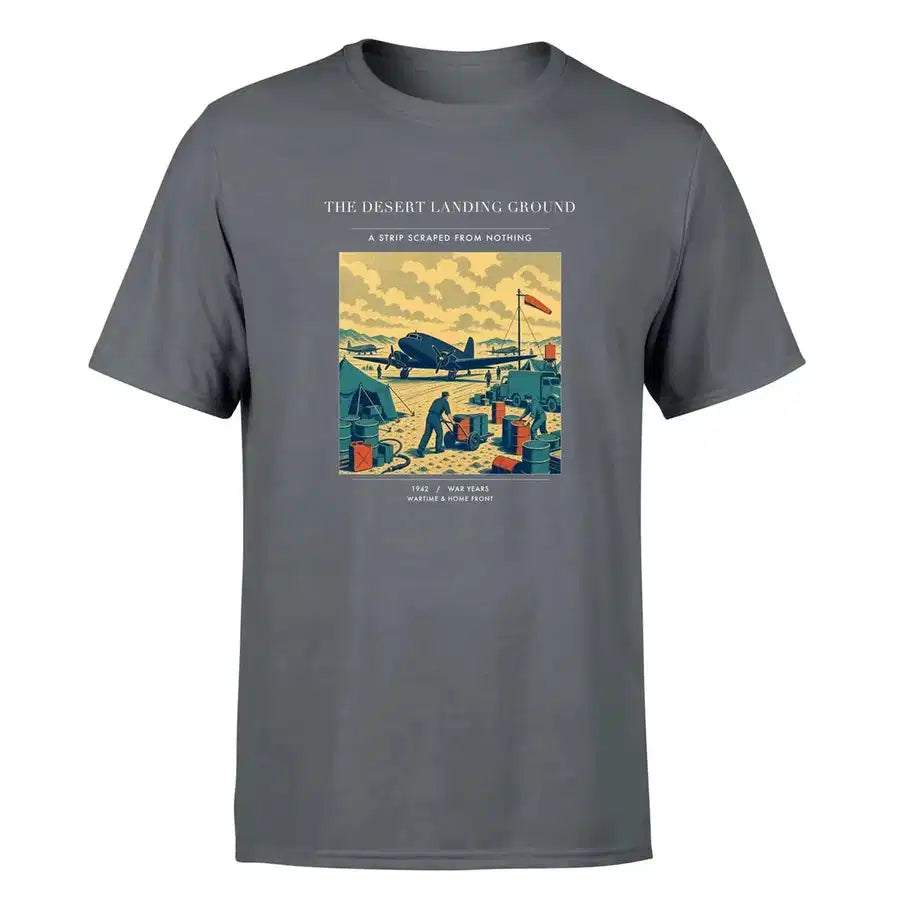 VINTAGE G4517 - The Desert Landing Ground - Premium T-Shirt design on gray premium t shirt