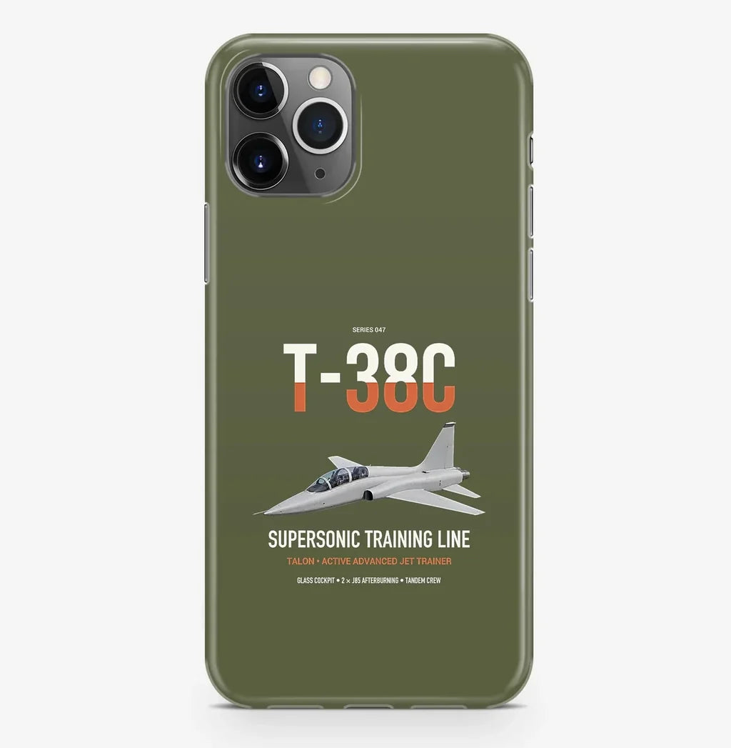 T-38C Talon design on green army magsafe iphone case, for iPhone Pro Max