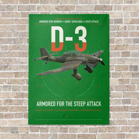 Thumbnail for Junkers Ju 87D-3 vertical canvas print - no frame - green background