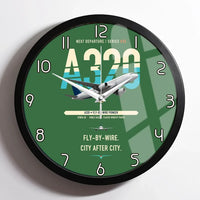 Thumbnail for Airbus A320 design on green framed wall clock