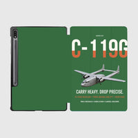 Thumbnail for C-119G Flying Boxcar design on green samsung tablet tablet case