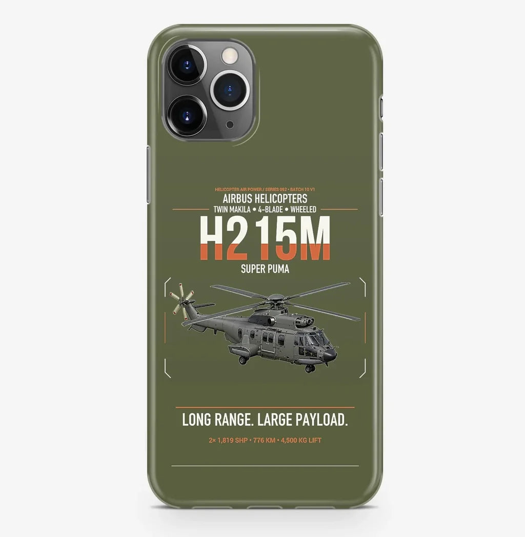Airbus H215M design on green army magsafe iphone case, for iPhone Pro Max