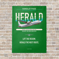 Thumbnail for Handley Page HPR.7 Dart Herald vertical canvas print - no frame - green background