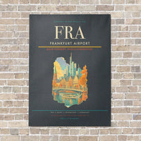 Thumbnail for Frankfurt Airport FRA - Canvas Framed - Gray