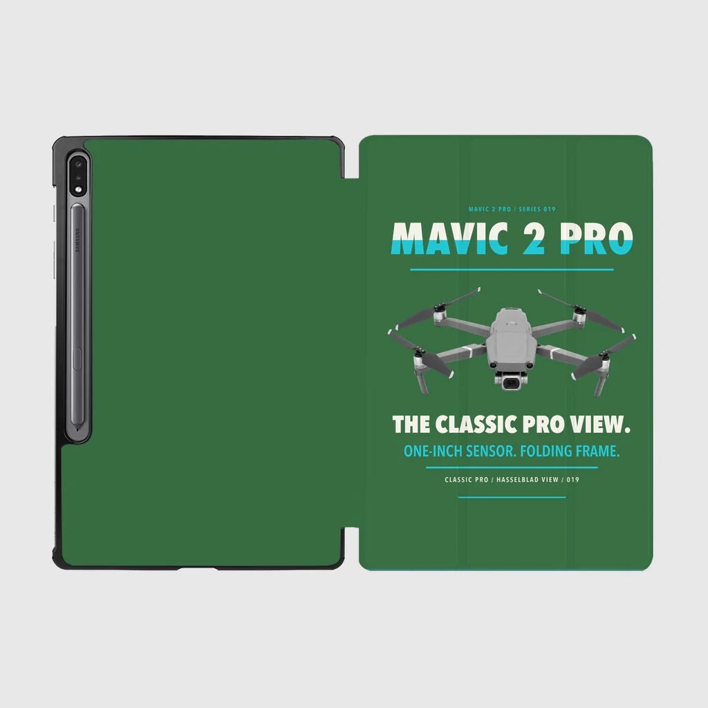 DJI Mavic 2 Pro design on green samsung tablet tablet case