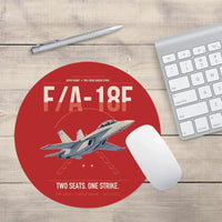 Thumbnail for F-A-18F Super Hornet design on red round mouse pad