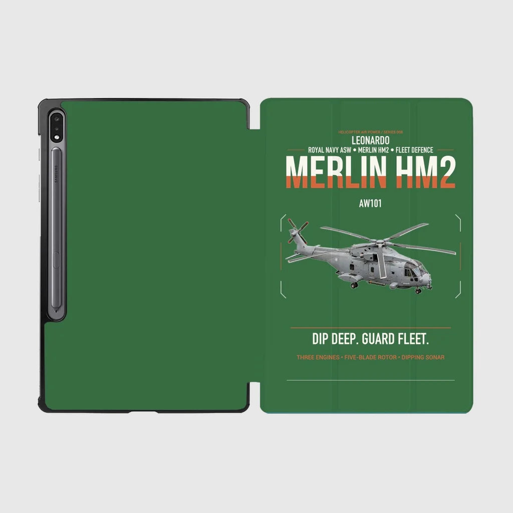 Leonardo AW101 Merlin HM2 design on green samsung tablet tablet case