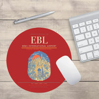 Thumbnail for Erbil International Airport (EBL) design on red round mouse pad