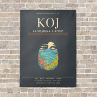 Thumbnail for Kagoshima Airport KOJ - Canvas Framed - Gray