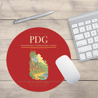 Thumbnail for Minangkabau International Airport (PDG) design on red round mouse pad