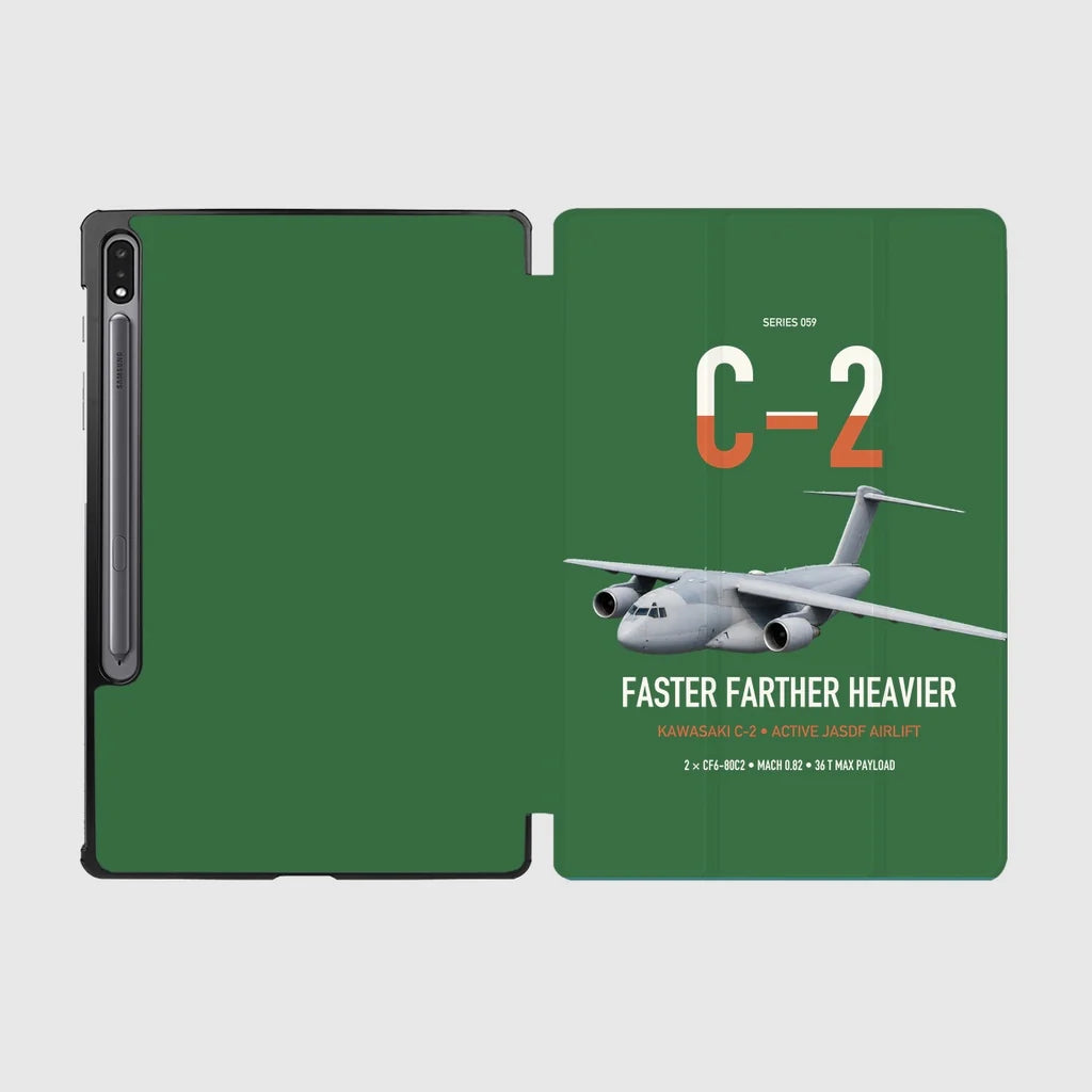 Kawasaki C-2 design on green samsung tablet tablet case