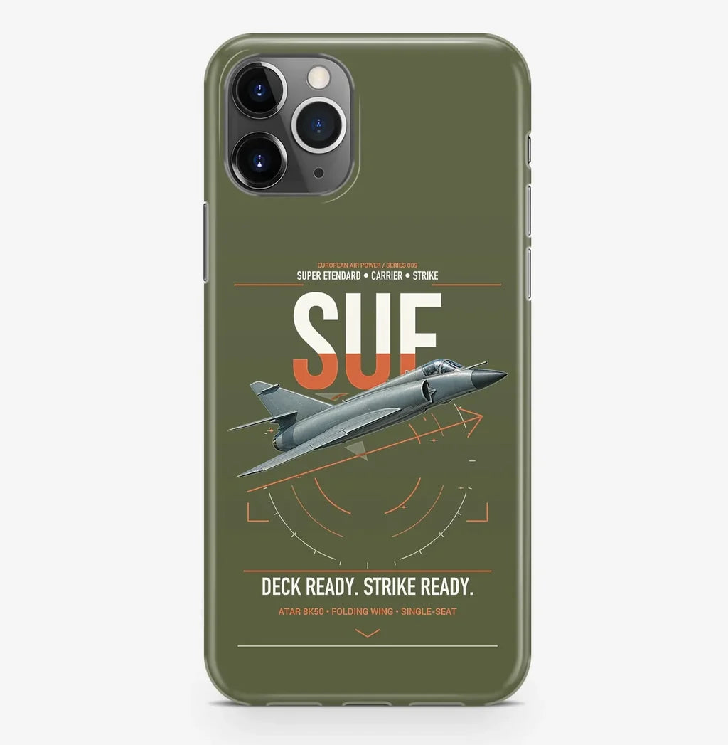 Dassault Super Étendard design on green army magsafe iphone case, for iPhone Pro Max