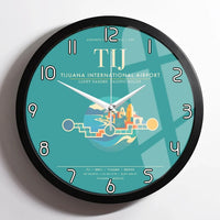 Thumbnail for Tijuana International Airport TIJ Wall-Clock Framed - Turquoise