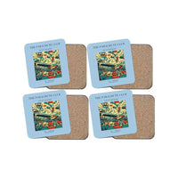 Thumbnail for The Parachute Club - Designed Coasters design on light blue 4-pieces-set