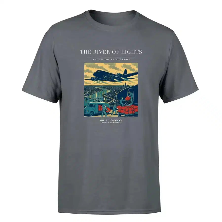 VINTAGE G4152 - The River Of Lights - Premium T-Shirt design on gray premium t shirt