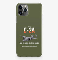 Thumbnail for C-2A Greyhound design on green army magsafe iphone case, for iPhone Pro Max