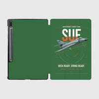 Thumbnail for Dassault Super Étendard design on green samsung tablet tablet case