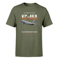 Thumbnail for KC-46A PEGASUS design on green army double-side t-shirt, single-side print