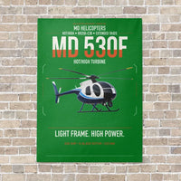 Thumbnail for MD Helicopters MD 530F vertical canvas print - no frame - green background