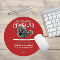 Thumbnail for CFM56-7B design on red round mouse pad
