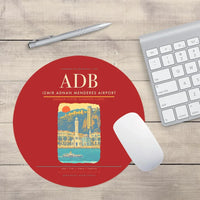 Thumbnail for Izmir Adnan Menderes Airport ADB Mouse-Pad Round - Red