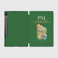 Thumbnail for Pantelleria Airport (PNL) design on green samsung tablet tablet case