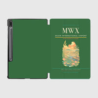 Thumbnail for Muan International Airport (MWX) design on green samsung tablet tablet case