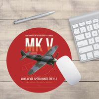 Thumbnail for Hawker Tempest Mk V design on red round mouse pad