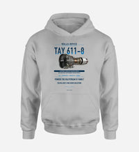 Thumbnail for TAY 611-8 design on light gray hoodie single side