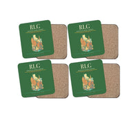 Thumbnail for Rostock-Laage Airport (RLG) design on green 4 pieces set coaster