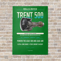 Thumbnail for TRENT 500 vertical canvas print - no frame - green background