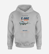 Thumbnail for F-86F SABRE design on light gray hoodie single side