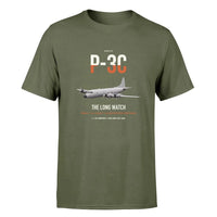 Thumbnail for P-3C Orion design on green army double-side t-shirt, single-side print