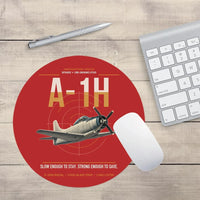 Thumbnail for A-1H Skyraider design on red round mouse pad