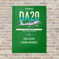 Thumbnail for Diamond DA20 vertical canvas print - no frame - green background
