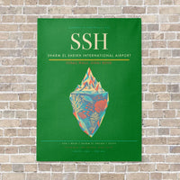 Thumbnail for Sharm El Sheikh International Airport SSH vertical canvas print - no frame - green background