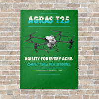 Thumbnail for DJI Agras T25 vertical canvas print - no frame - green background