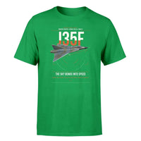 Thumbnail for Saab J 35F Draken design on green t-shirt, single-side print