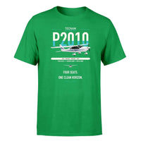 Thumbnail for Tecnam P2010 design on green t-shirt, single-side print