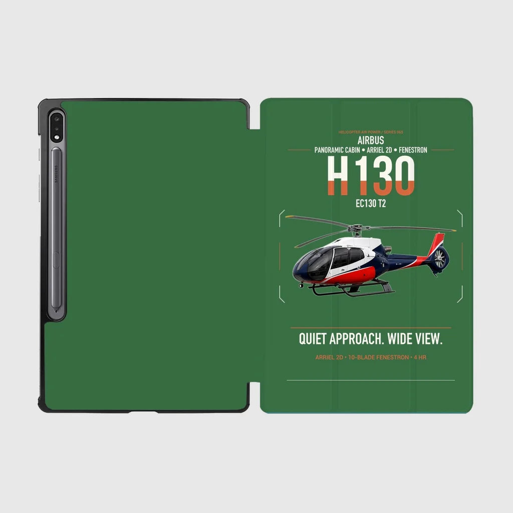 Airbus H130 design on green samsung tablet tablet case