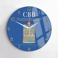 Thumbnail for Jorge Wilstermann International Airport CBB Wall-Clock No-Frame - Blue